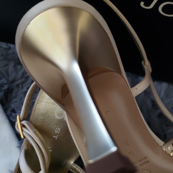 St John High heels sling back Gold SZ 6 - Picture 4 of 7